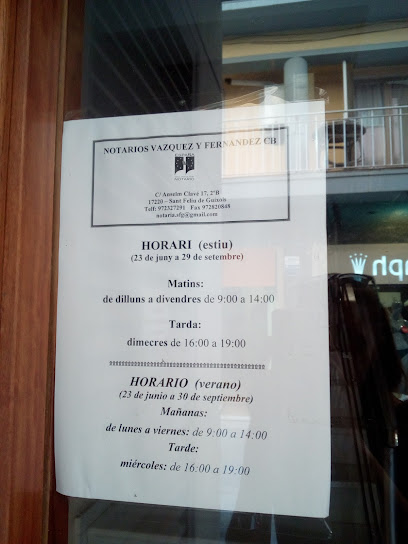 Notaría Pablo Vázquez Moral – Sant Feliu de Guíxols – Girona